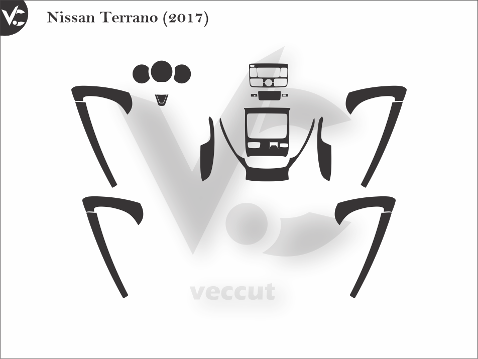 Nissan Terrano (2017) Wrap Cutting Template