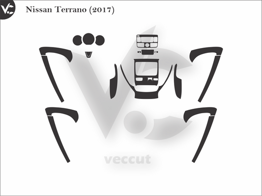 Nissan Terrano (2017) Wrap Cutting Template