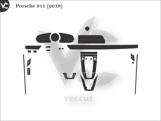 Porsche 911 (2019) Wrap Cutting Template