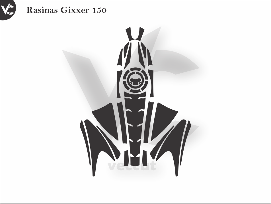 Rasinas Gixxer 150 Wrap Cutting Template