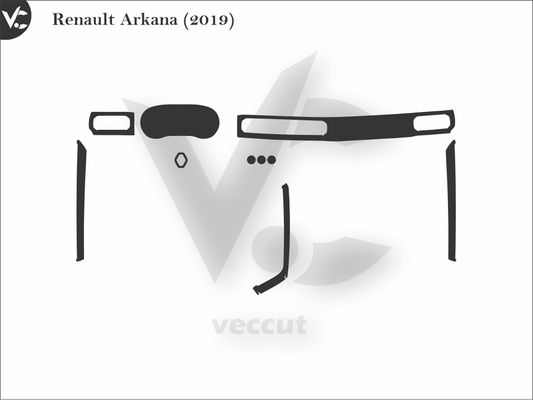 Renault Arkana (2019) Wrap Cutting Template