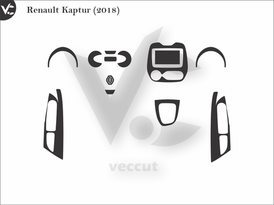 Renault Kaptur (2018) Wrap Cutting Template