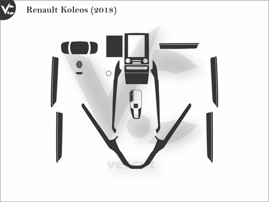 Renault Koleos (2018) Wrap Cutting Template