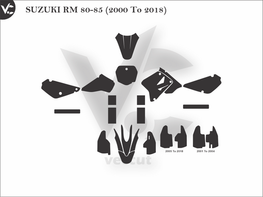 SUZUKI RM 80-85 (2000 To 2018) Wrap Cutting Template