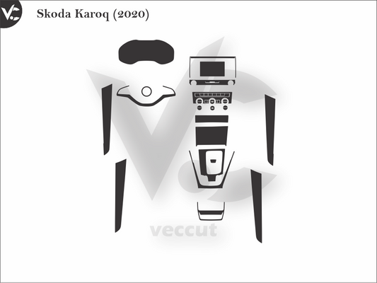 Skoda Karoq (2020) Wrap Cutting Template