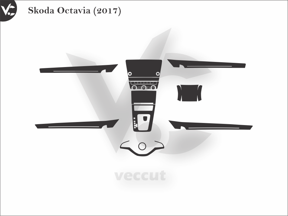 Skoda Octavia (2017) Wrap Cutting Template