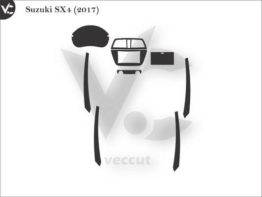 Suzuki SX4 (2017) Wrap Cutting Template