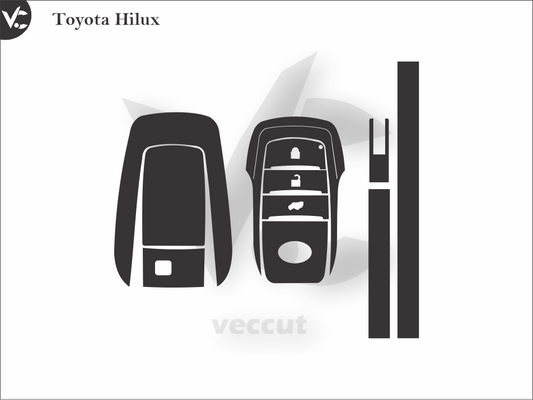 Toyota Hilux Wrap Cutting Template