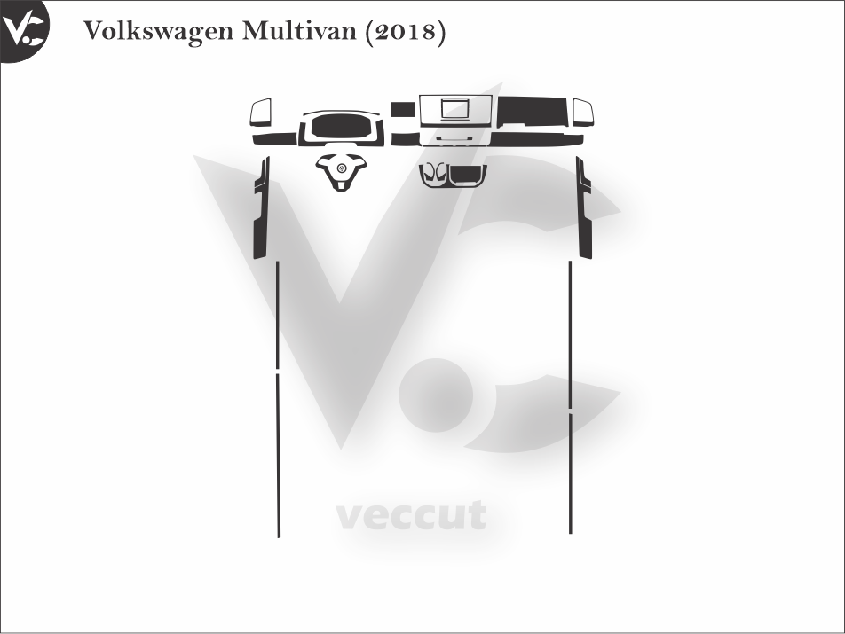 Volkswagen Multivan (2018) Wrap Cutting Template