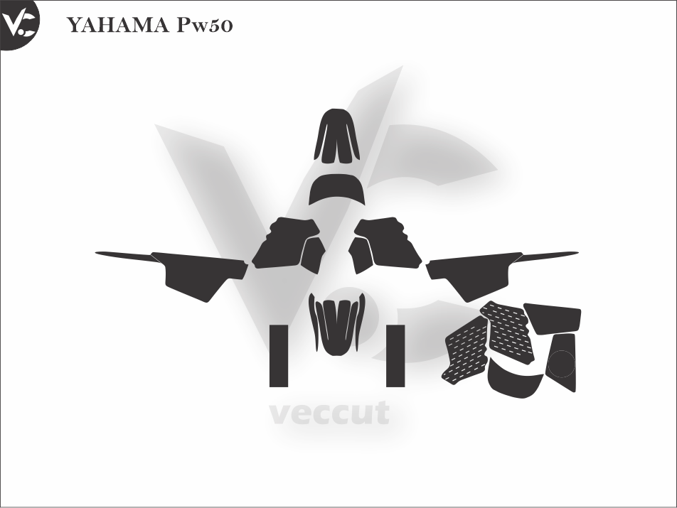 YAHAMA PW50 Wrap Cutting Template