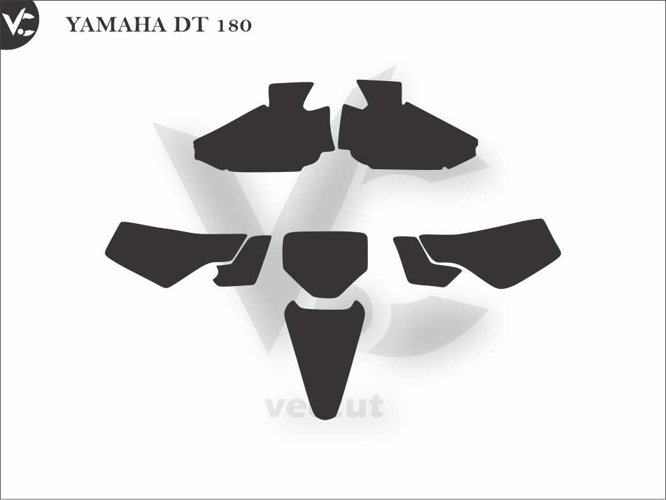 YAMAHA DT 180 Wrap Cutting Template