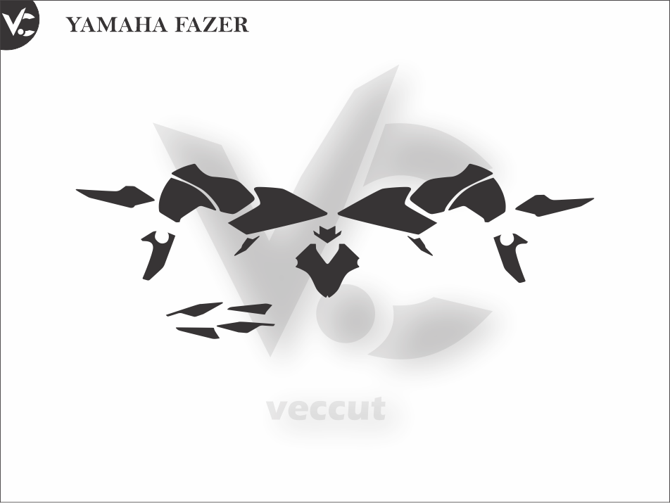 YAMAHA FAZER Wrap Cutting Template