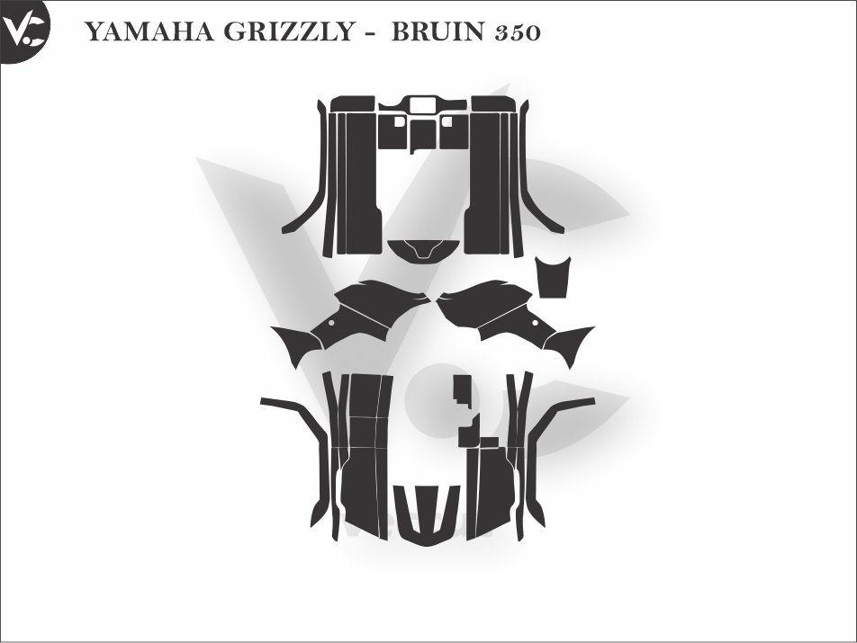 YAMAHA GRIZZLY -  BRUIN 350 Wrap Cutting Template