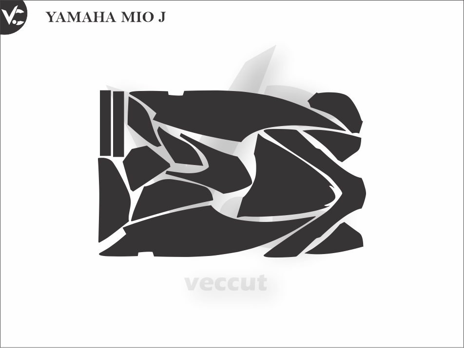 YAMAHA MIO J Wrap Cutting Template