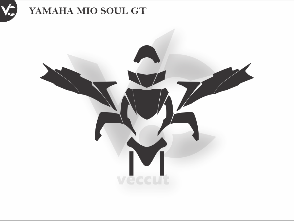 YAMAHA MIO SOUL GT Wrap Cutting Template