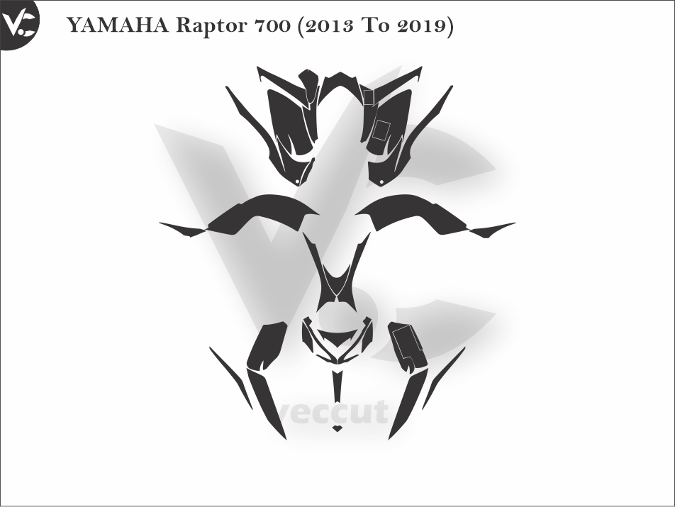 YAMAHA Raptor 700 (2013 To 2019) Wrap Cutting Template