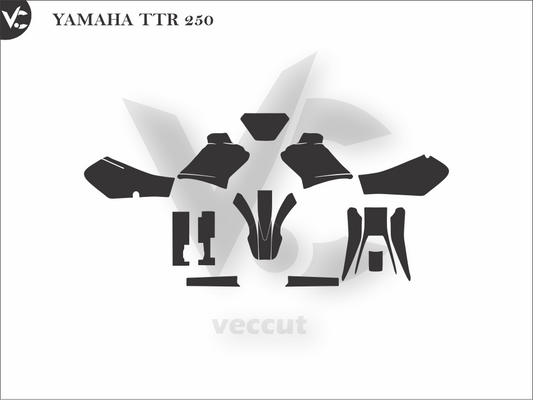 YAMAHA TTR 250 Wrap Cutting Template