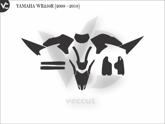 YAMAHA WR250R (2008 - 2018) Wrap Cutting Template