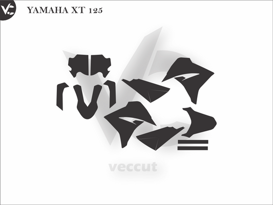 YAMAHA XT 125 Wrap Cutting Template