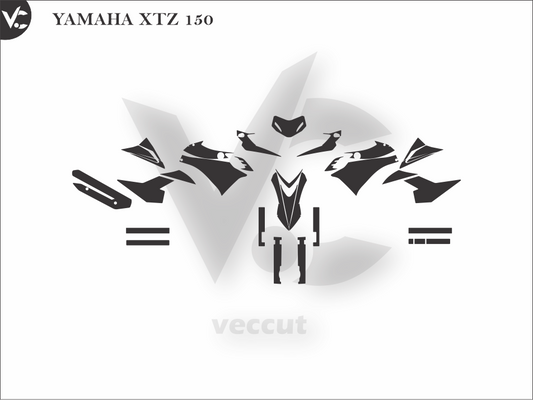 YAMAHA XTZ 150 Wrap Cutting Template