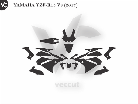 YAMAHA YZF-R15 V3 (2017) Wrap Cutting Template