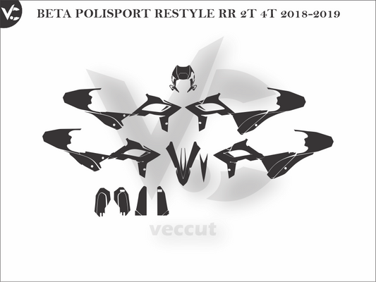 BETA POLISPORT RESTYLE RR 2T 4T 2018-2019 Wrap Cutting Template