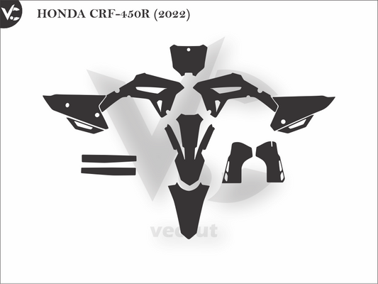 HONDA CRF-450R (2022) Wrap Cutting Template