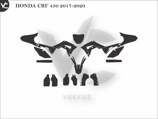 HONDA CRF 450 2017-2020 Wrap Cutting Template