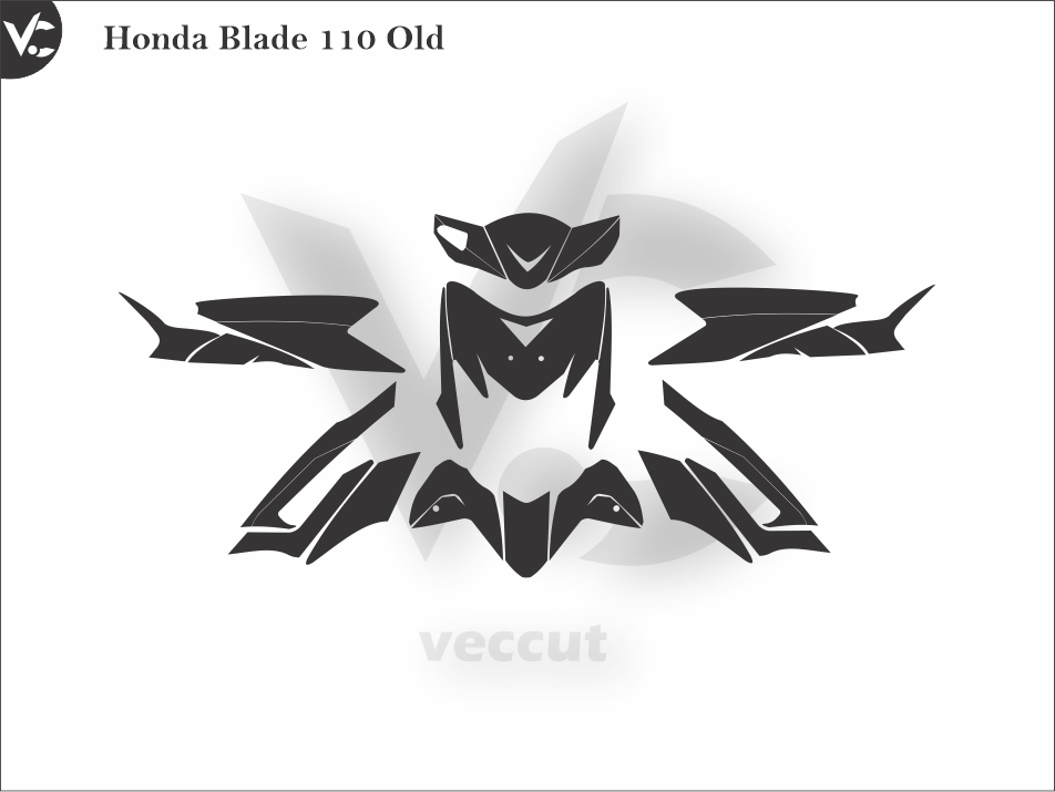 Honda Blade 110 Old Wrap Cutting Template