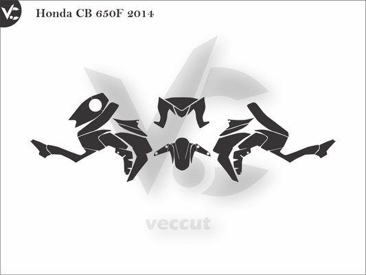 Honda CB 650F 2014 Wrap Cutting Template