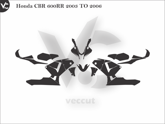 Honda CBR 600RR 2003 TO 2006 Wrap Cutting Template