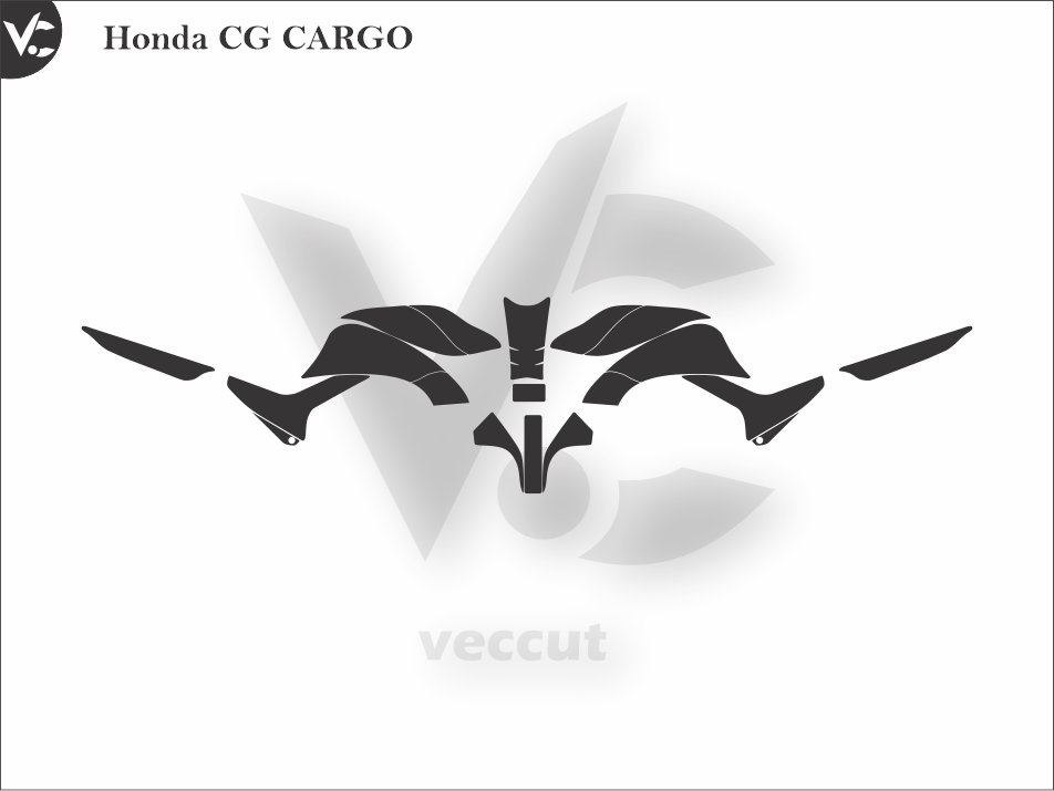 Honda CG CARGO Wrap Cutting Template