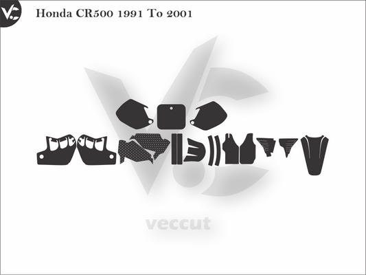 Honda CR500 1991 To 2001 Wrap Cutting Template