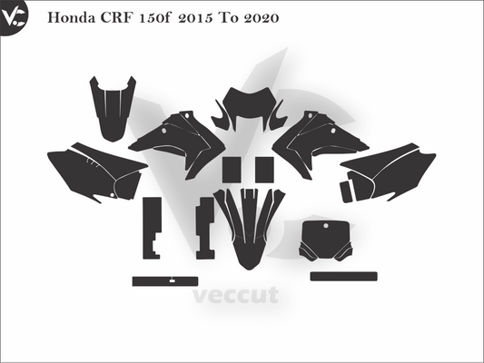 Honda CRF 150f 2015 To 2020 Wrap Cutting Template